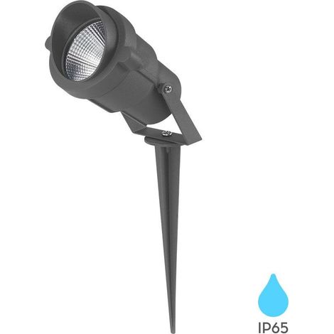 Spot LED Piquet 9W – Étanche IP65 – aluminium Gris (1/5)