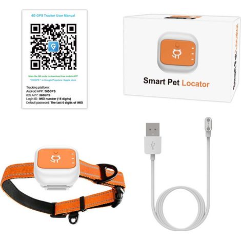 Traceur GPS pour chiens, positionnement en temps réel/AGPS/Wi-Fi/LBS, IP66, SOS et clôture virtuelle, 30 jours d'autonomie en veille, 10 minutes d'autonomie de la batterie. (1/5)