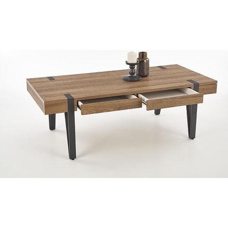 Table basse industrielle à tiroirs Belize (1/5)