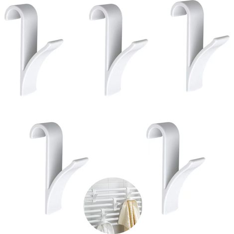 Radiator hook White plastic towel dryer radiator hook 10pcs (1/5)