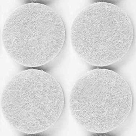50 x FELTRINO ADESIVO SEDIA BIANCO D 22 MM CF 10 PZ