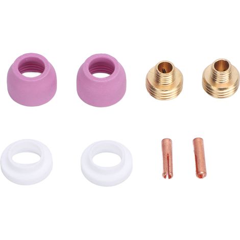 Torche de soudage, connecteur 2,4 mm, pince d'électrode, buse en céramique, couvercle avant en PTFE, accessoires (1/5)