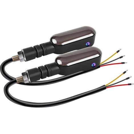 Clignotant pour moto, accessoires de moto 12 V, lumière clignotante pour moto avec lumière de projecteur, signal LED de 27 modes, projection de flèche de terre, lumière indicative (1/5)