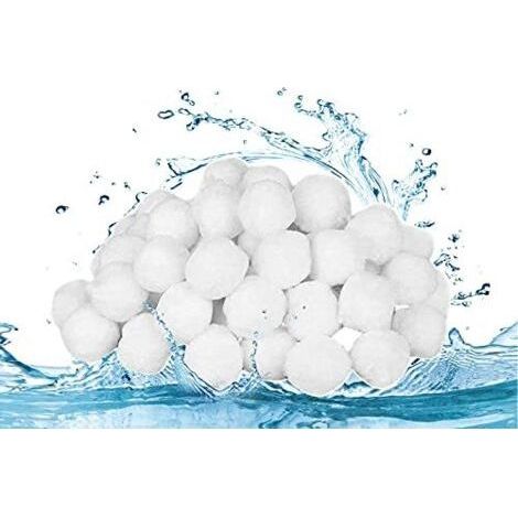 Schwimmbadfilterbälle, Schwimmbadfiltersand und Pumpe, Faserfilterbälle für Schwimmbäder, umweltfreundliches Schwimmbadfilterzubehör, wiederverwendbar und langlebig (700 g) (1/5)