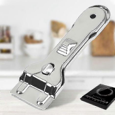 Grattoir en verre et céramique pour plaques de cuisson, outil de nettoyage et de nettoyage pour four et ustensiles de cuisine avec lame (1/5)
