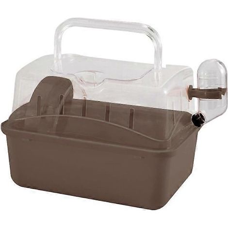 Porte-bébé pour hamster avec bol bouilloire, roue et cage de transport portable pour petits animaux de compagnie en voyage