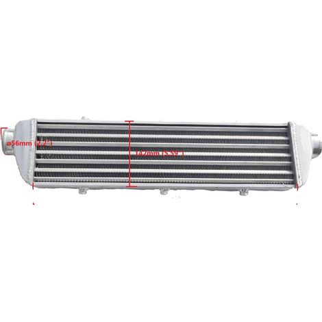 Intercooler, Construction en Aluminium, 550mm x 140mm x 50mm, Entrée de 2,2 pouces, Sortie de 2,2 pouces, Conception à Ailettes Delta (1/5)
