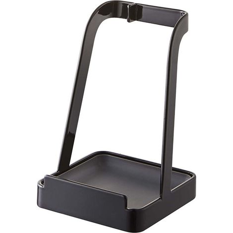Küchendeckelablage, kippbar, rutschfest, mit Ablage für Wasser, Topfdeckel und Schöpfkellen, schwarz (1/5)