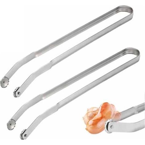2 Pièces Pince Barbecue Longue 38cm, Pince Retourne Saucisse, Pince Cuisine Inox, Pince à Grillade, Pince a Barbecue, Pince - sh (1/4)