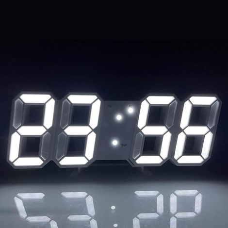 Digitale Wanduhr, minimalistische LED-Tischuhr, 3D-Digitalwecker, Wanduhr für Zuhause, Wohnzimmer, Büro (1/3)
