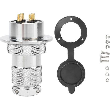 30-mm-Flugzeugstecker, 4-poliger elektrischer Adapter für Industrieanlagen, Maschinenstromversorgung, Stecker/Buchse, robustes Bauteil. (1/5)
