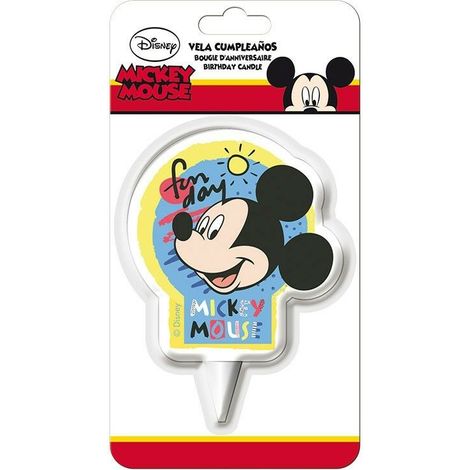 Vela para pastel - Mickey Mouse 2D 1 unidad.