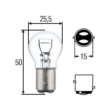 Lampadina Hella 8GD P21/5W 12V BAY15D (1/2)