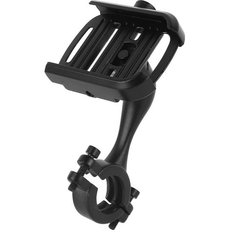 Motorrad-Handyhalterung aus Aluminiumlegierung, 360° drehbare Fahrradlenkerhalterung, universelle GPS-Smartphone-Halterung, schwarz, kompatibel mit den meisten Handys (1/5)