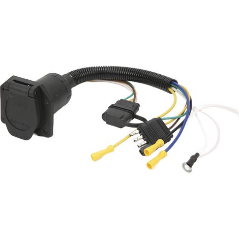 4-poliger auf 7-poliger Rundstecker-Adapter für Anhänger, 4-poliger auf 7-poliger Steckerkonverter mit Montagehalterung für Wohnmobile (1/5)