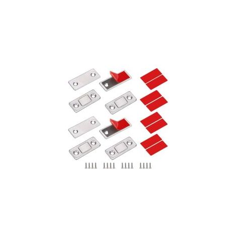 Set di 4 potenti adesivi magnetici per ante di armadi, adesivi per mobili, magneti in acciaio inossidabile per porte scorrevoli, cucina, finestre, guardaroba - Crezuo