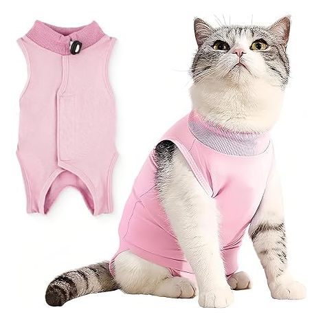 Combinaison de Convalescence pour Chat Plaies Abdominales ou Maladies de la Peau chirurgicale Collier Alternatif Chats après Une Chirurgie Convient
