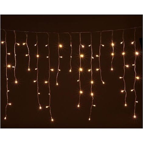 PRGA 4.20 m 180 LED Eisregen Lichterkette Warmweiss Aussen mit Timer