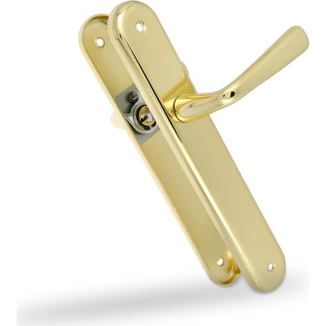 AMIG Poignées sur plaque 252 250 x 40 mm Acier / Zamak Laitonné verni (1/5)