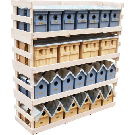 Spatzenhaus 2-er inkl. Holzkiste