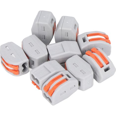 Set mit 50 zweipoligen Leiterverbindern, Hebelklemmen für die Verdrahtung, orange (1/5)