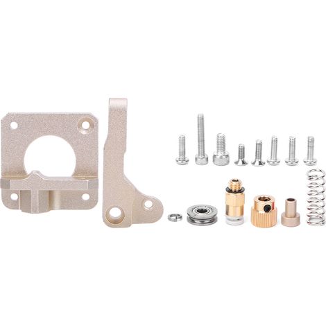 CR10-Extruder, hochwertige Aluminiumlegierungs-3D-Druckerteile, 1,75 mm Filament, Champagnerfarbe (rechts). (1/5)