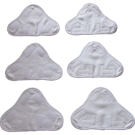6 Stück Mikrofaser-Reinigungspads als Ersatz für Dampfmopps