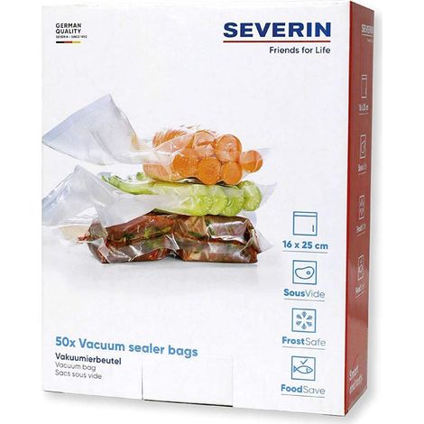 SEVERIN ZB 3613 - Sacchetti per sottovuoto, 50pz 16 x 25 cm, In plastica (1/2)