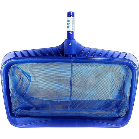 1 Épuisette Piscine 51cm Maille Fine Cadre Plastique Nettoyage Surface Fond Bleu