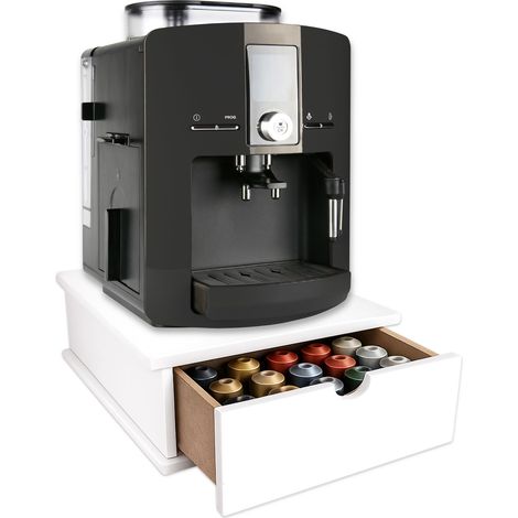 Lupia - Cassetto Porta Cialde Caffè e Porta Capsule 27x33x11 cm NEUTRO BIANCO, Contenitore Organizer per Caffè, Tè, Tisane Zucchero
