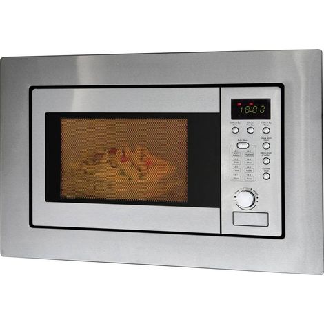 Micro-ondes encastrable 20L 800W – Fonction grill 1000W – Dimensions 596x384x339mm – Acier inoxydable – Bomann (1/4)
