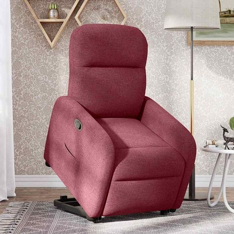 Maison Exclusive - Relaxsessel mit Aufstehhilfe Weinrot Stoff
