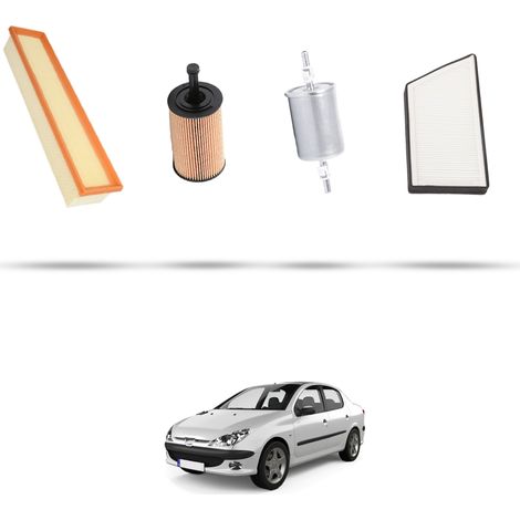 Kit tagliando 4 filtri compatibile con Peugeot 206 1.6 16V 81kw dal 2000 (1/5)