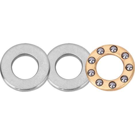 Set di 10 cuscinetti a sfera in acciaio miniaturizzati ad alta precisione, cuscinetti reggispinta piatti in acciaio (F5-10M 5104mm).