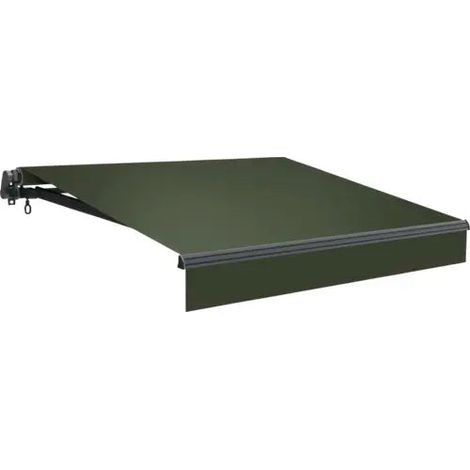 [GEBRAUCHT] B-Ware Markise Gelenkarmmarkise Sonnenschutz Stoff Olive Gestell Anthrazitgrau