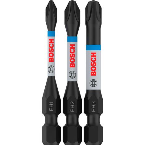 Bosch Accessories 2608522491 Embout cruciforme 3 pièces cruciforme Phillips