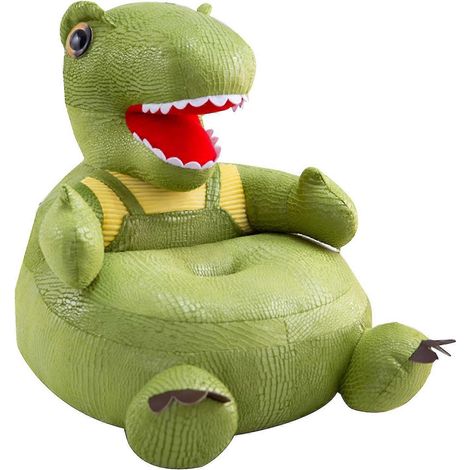 Canapé en peluche en forme de dinosaure pour enfants, figurine de dessin animé, fauteuil de sol doux, jouet avec (1/5)