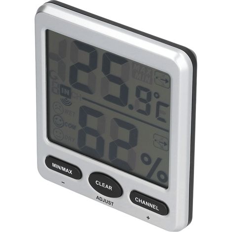 Moniteur numérique sans fil de température et d'humidité adapté aux chambres d'enfants intérieures et extérieures (TSWS07C1) (1/5)