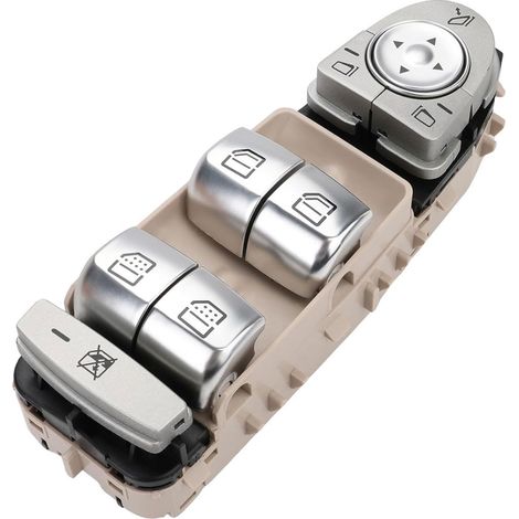2139054803 is suitable for Mercedes-Benz E-Class and S-Class automotive parts, specifically the power window regulator switch assembly (off-white). (1/4)