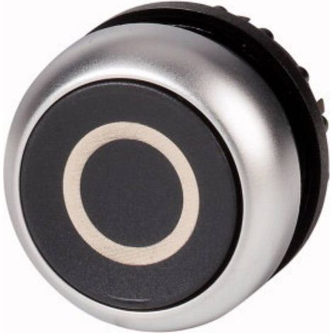 Eaton m22-d-s-x0 pulsante piatto filo con ghiera color titanio non luminoso 216609 (1/2)