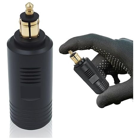 Adaptateur Prise 12v Allume Cigare DIN daptateur Allume-Cigare 12 V-24V Moto Mâle Européenne pour prise