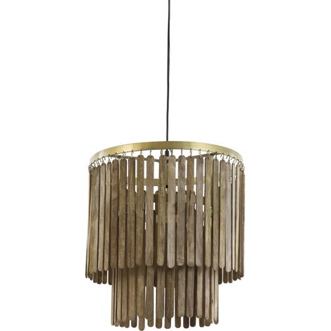 Light & Living - lámpara colgante - Gularo - bronce - metal - Ø (1/4)