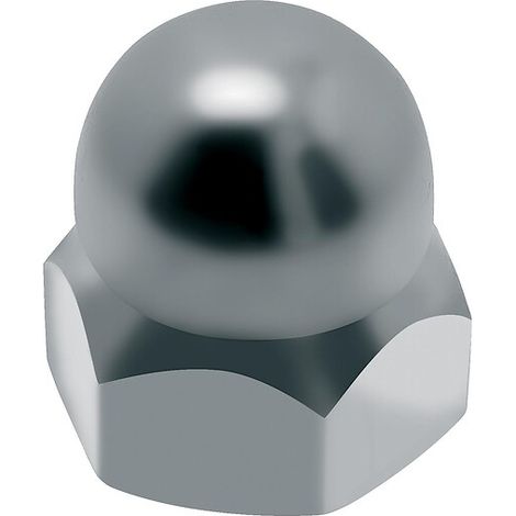 Ecrou hexagonal borgne inox - Qualite Inox: A4 - Diamètre: 8