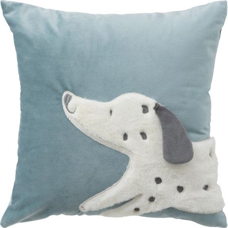 Coussin carré Dalmatien bleu (1/3)