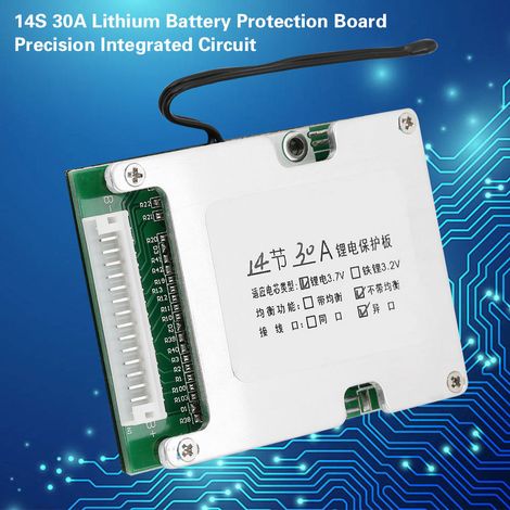 Carte de protection pour batterie lithium 14S 30A, carte PCB BMS pour cellules Li-ion 3,7 V (1/5)