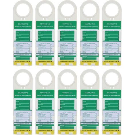 Gerüstsicherungs-Warnschild, 10 Stück, für die Sicherheit in der Elektro- und Chemieindustrie