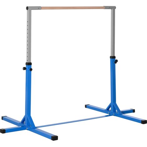 Barre de gymnastique réglable en hauteur pour danse classique ou gymnastique artistique, 92-150 cm, bleue (1/4)
