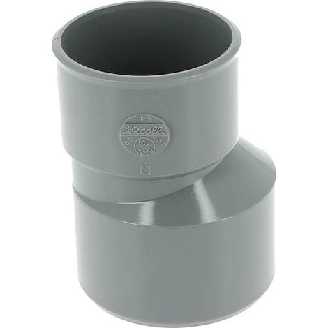 Nicoll – Réduction PVC extérieure excentrée MF ø 80/63 – Raccord pour évacuations – Matière PVC lisse – Installation facile