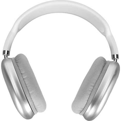 Écouteurs Bluetooth sans fil, pliables et réglables, avec microphone intégré, pour ordinateur portable, téléphone, travail, école, voyage, sport (blanc). (1/5)