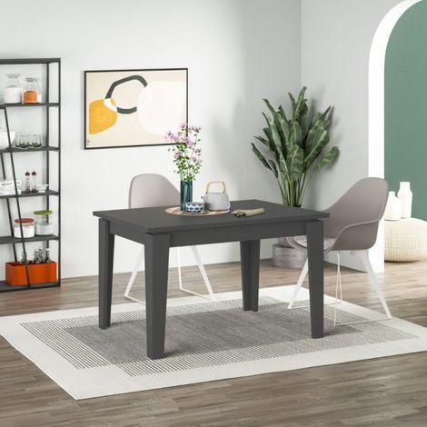 Tavolo allungabile 120x80 cm colore antracite - Megaron